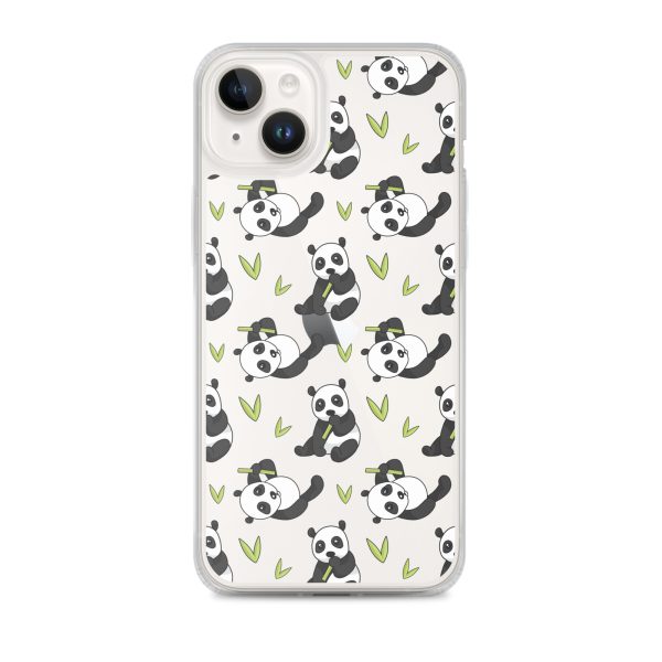 Cute Panda Bear iPhone Clear Case