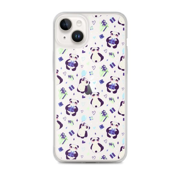 Cute Panda Presents iPhone Clear Case