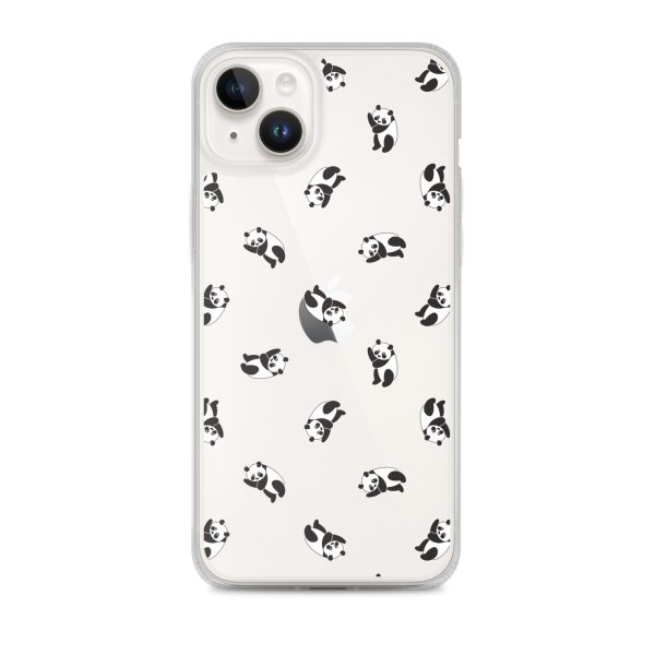 Cute Pandas iPhone Clear Case