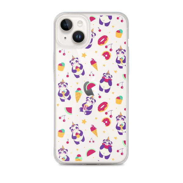 Cute Panda Sweets iPhone Clear Case
