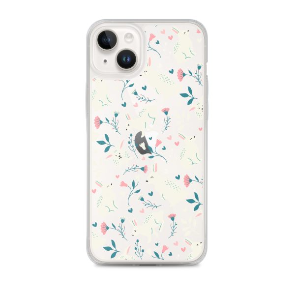 Easter Cute Rabbits iPhone Clear Case