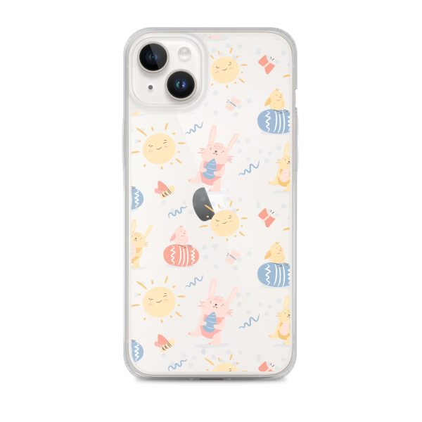 Easter Egg and Bunnies iPhone Clear Case