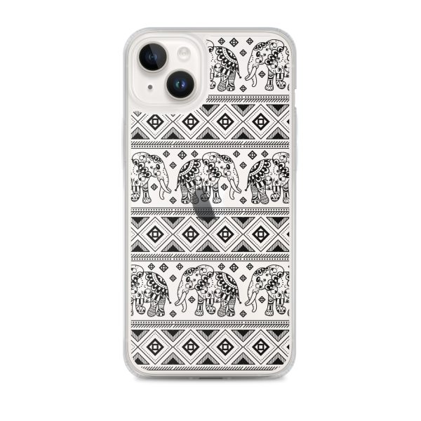 Elephant Mandala iPhone Clear Case