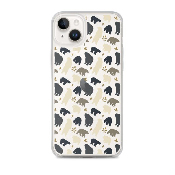 Forest Bear Silhouette iPhone Clear Case