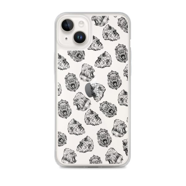 Illustrated Gorilla Seamless iPhone Clear Case