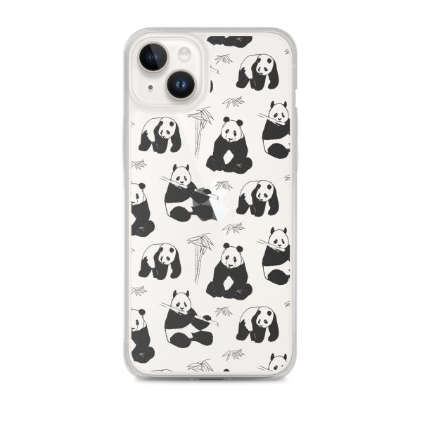 Panda Bears Bamboo iPhone Clear Case