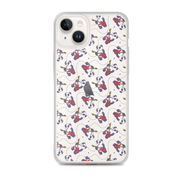 Panda Guitarist iPhone Clear Case