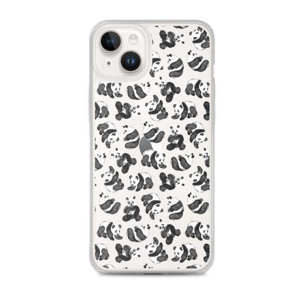 Watercolor Panda Bears iPhone Clear Case