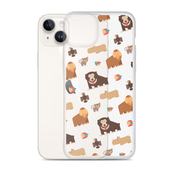 Asian Jungle Animals iPhone Clear Case