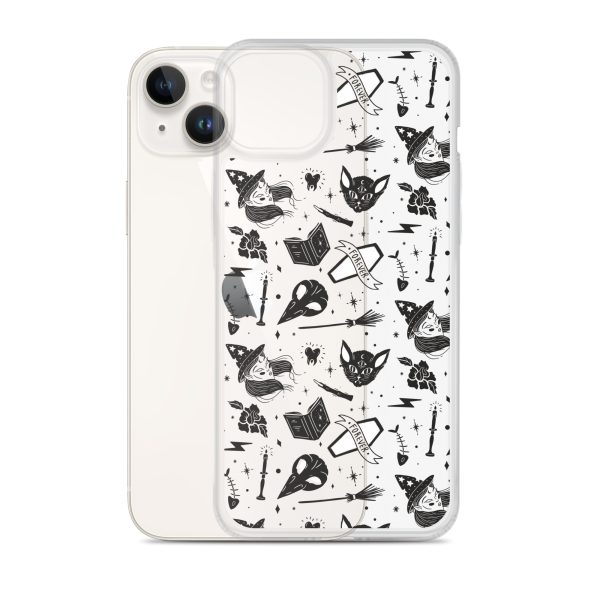 Black and White Halloween iPhone Clear Case