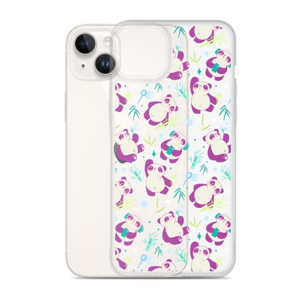 Cute Panda Bamboo iPhone Clear Case