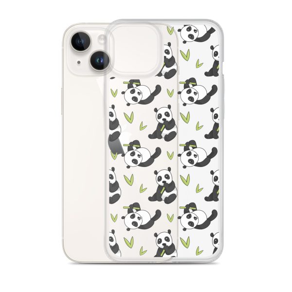 Cute Panda Bear iPhone Clear Case