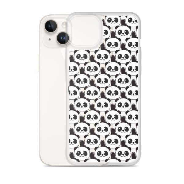 Cute Panda Bears iPhone Clear Case