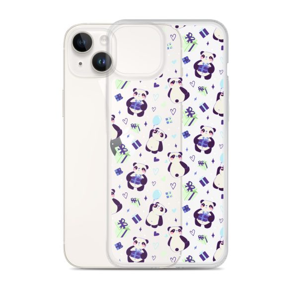 Cute Panda Presents iPhone Clear Case