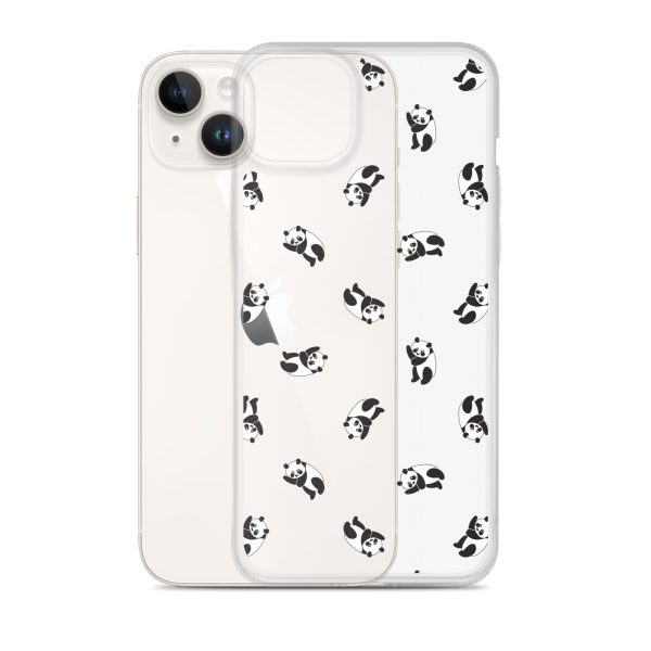 Cute Pandas iPhone Clear Case