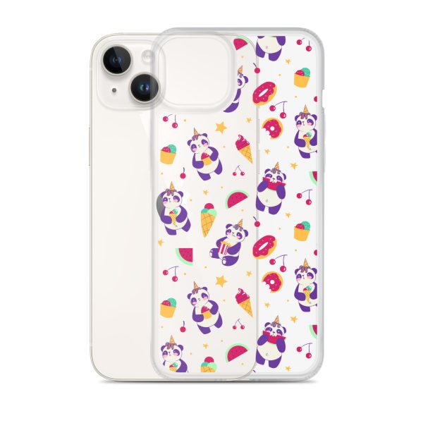Cute Panda Sweets iPhone Clear Case