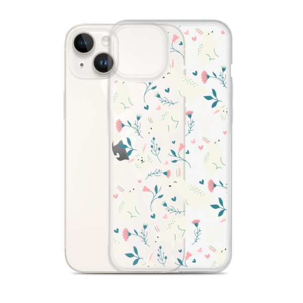 Easter Cute Rabbits iPhone Clear Case