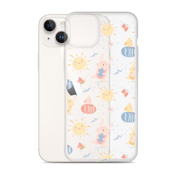 Easter Egg and Bunnies iPhone Clear Case