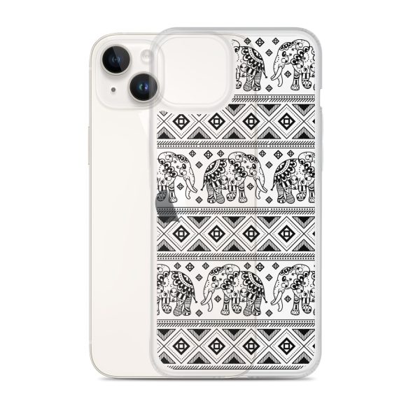 Elephant Mandala iPhone Clear Case