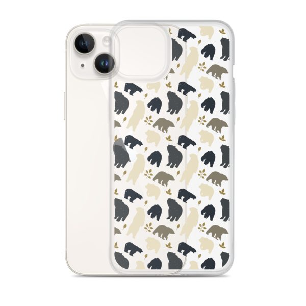 Forest Bear Silhouette iPhone Clear Case