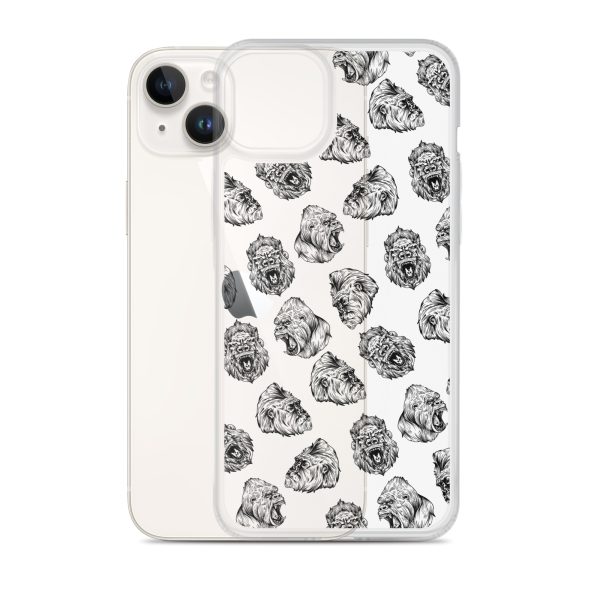 Illustrated Gorilla Seamless iPhone Clear Case
