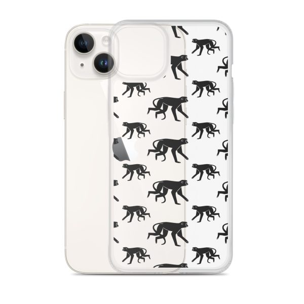 Monkey Silhouette iPhone Clear Case