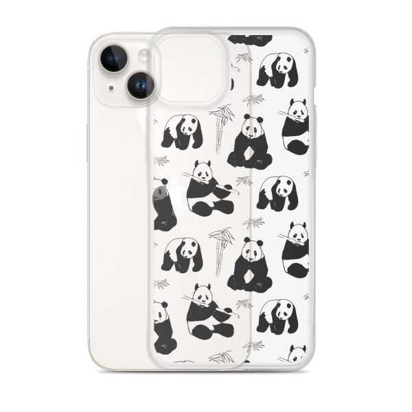 Panda Bears Bamboo iPhone Clear Case