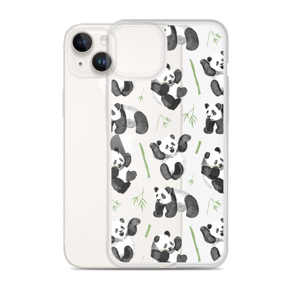 Watercolor Panda Bear iPhone Clear Case
