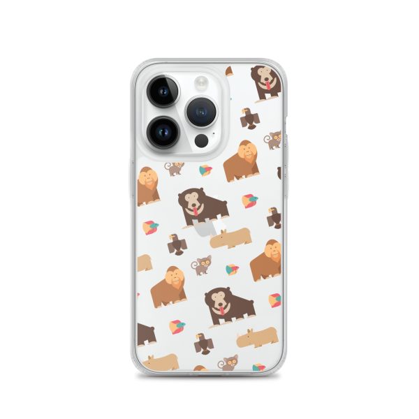 Asian Jungle Animals iPhone Clear Case