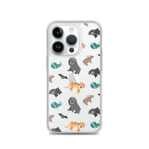 Asian Jungle Animals iPhone Clear Case