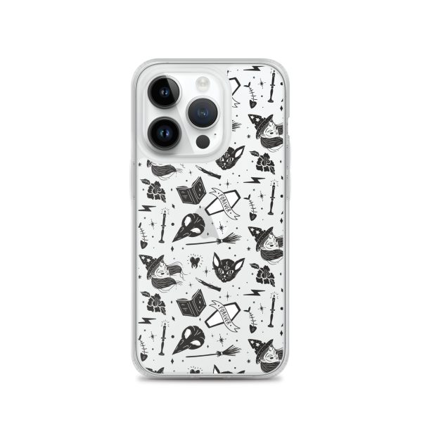 Black and White Halloween iPhone Clear Case