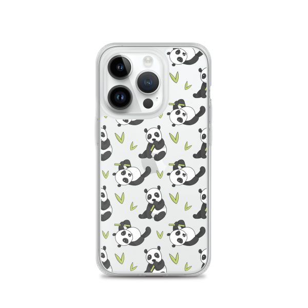 Cute Panda Bear iPhone Clear Case