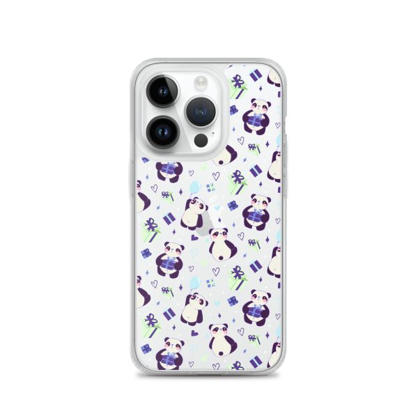 Cute Panda Presents iPhone Clear Case
