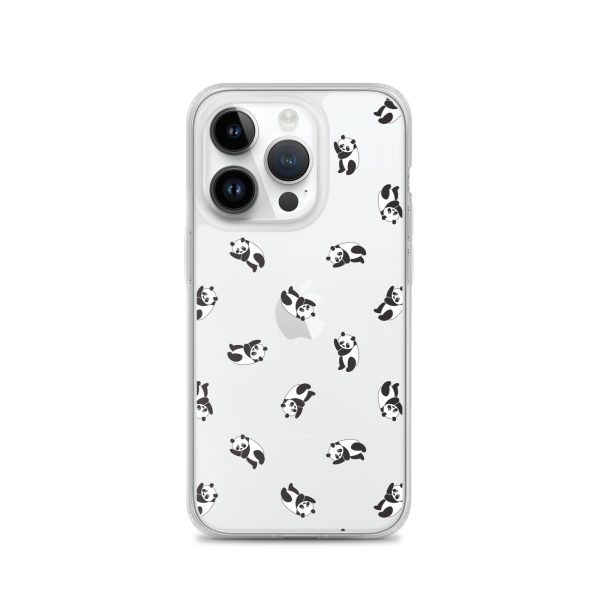 Cute Pandas iPhone Clear Case