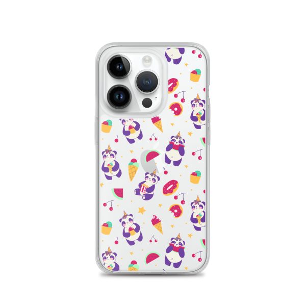 Cute Panda Sweets iPhone Clear Case