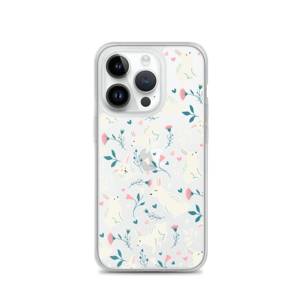 Easter Cute Rabbits iPhone Clear Case