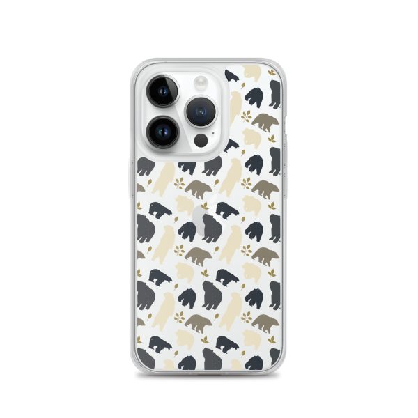 Forest Bear Silhouette iPhone Clear Case