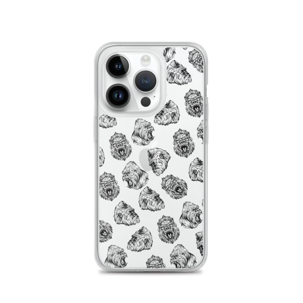 Illustrated Gorilla Seamless iPhone Clear Case