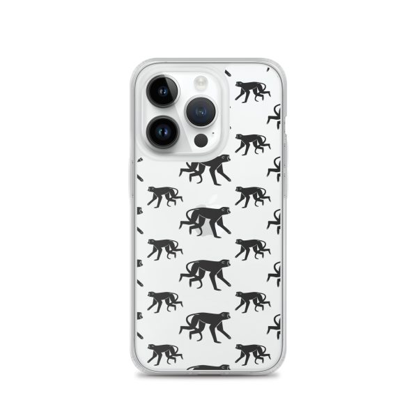 Monkey Silhouette iPhone Clear Case