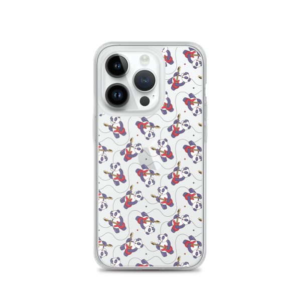 Panda Guitarist iPhone Clear Case