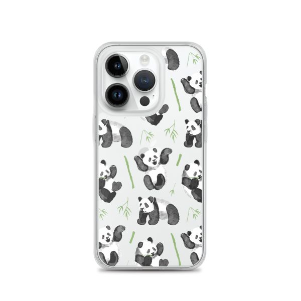 Watercolor Panda Bear iPhone Clear Case