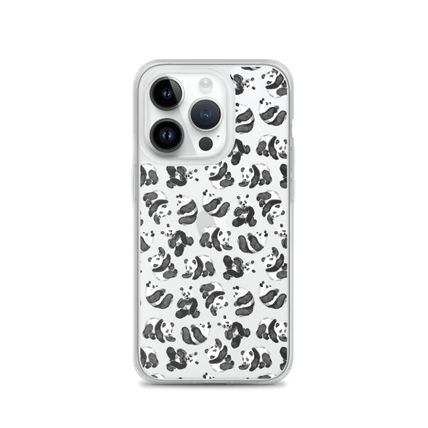 Watercolor Panda Bears iPhone Clear Case