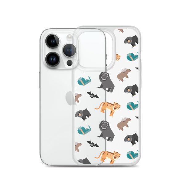 Asian Jungle Animals iPhone Clear Case