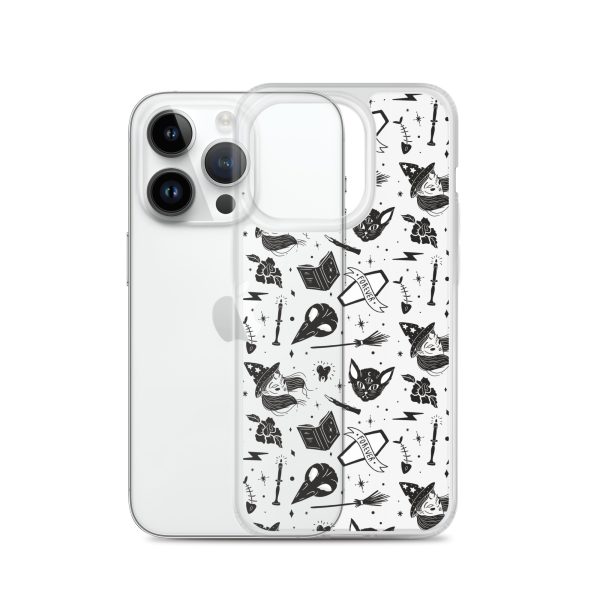 Black and White Halloween iPhone Clear Case