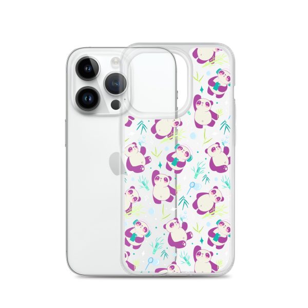 Cute Panda Bamboo iPhone Clear Case