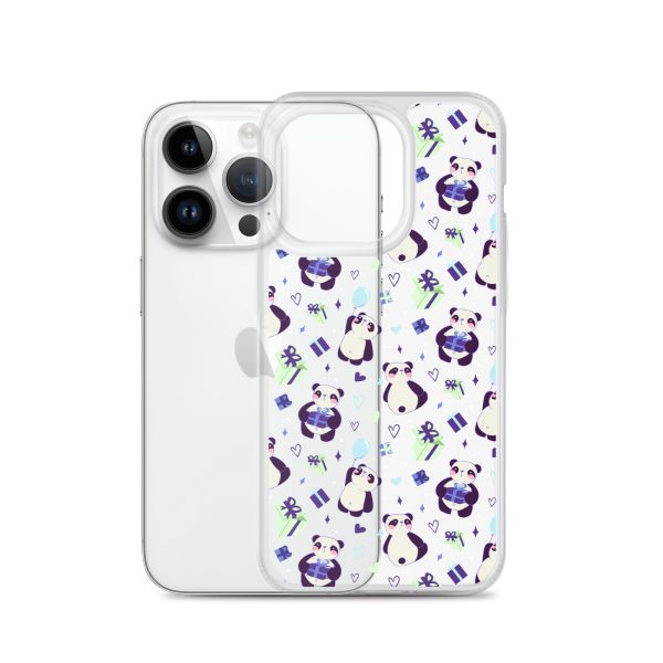Cute Panda Presents iPhone Clear Case