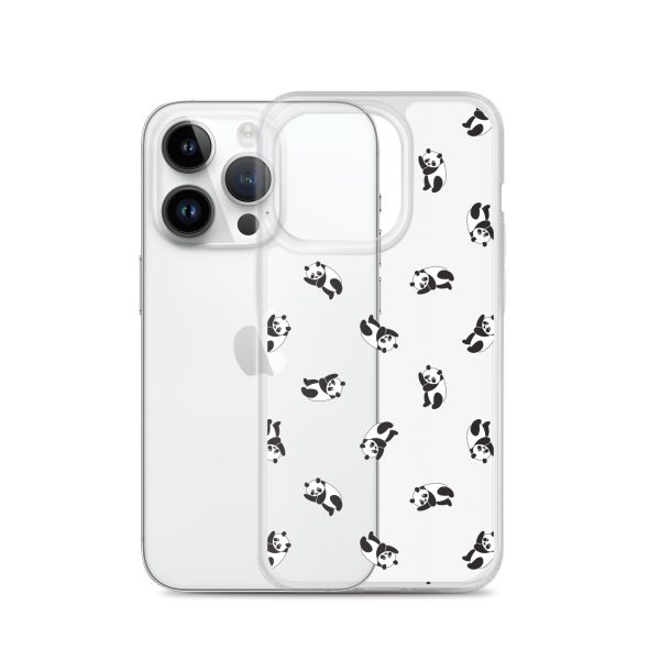 Cute Pandas iPhone Clear Case