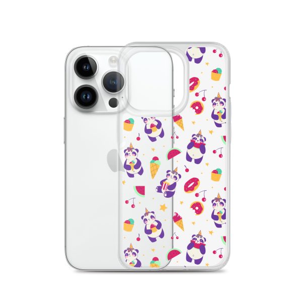 Cute Panda Sweets iPhone Clear Case
