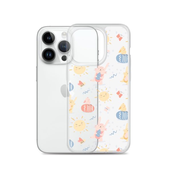 Easter Egg and Bunnies iPhone Clear Case