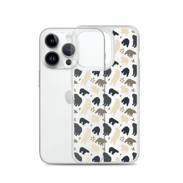 Forest Bear Silhouette iPhone Clear Case